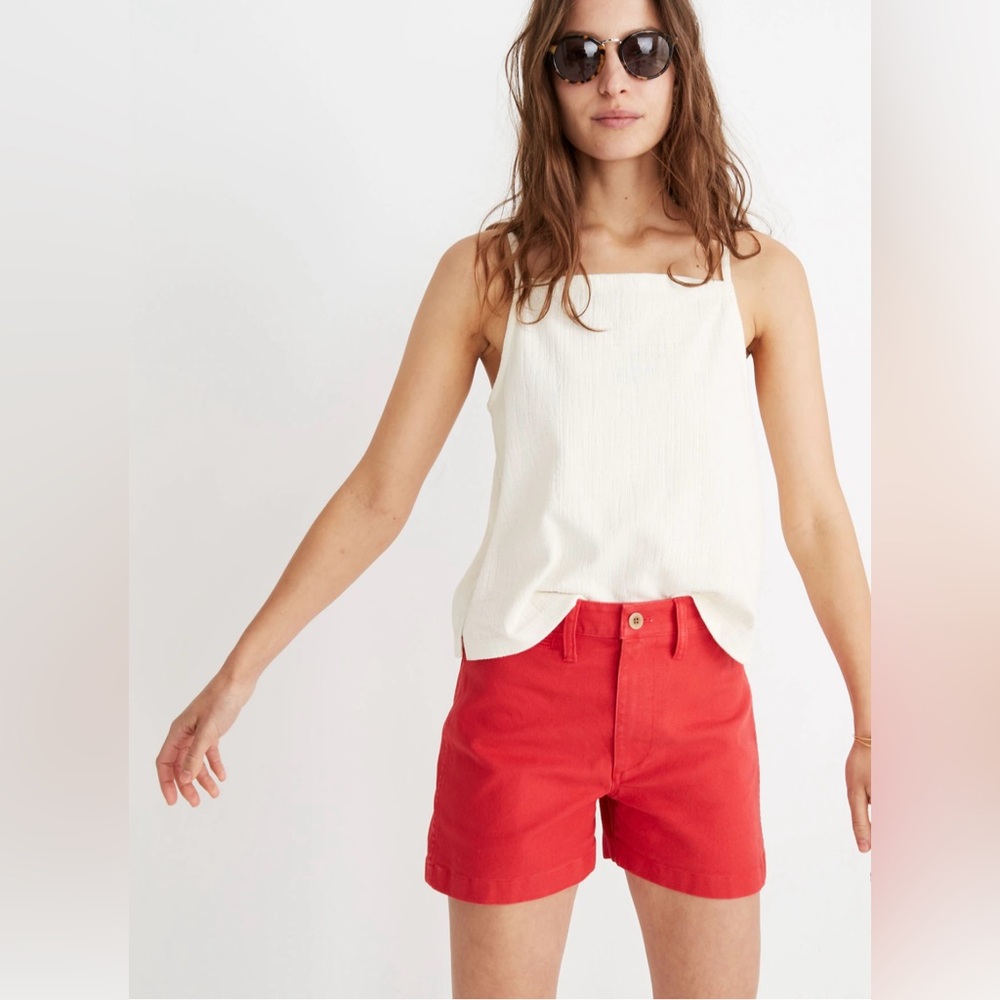 Madewell Emmett Shorts in Red Size 26 NWT